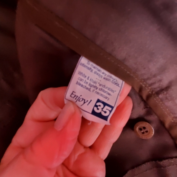 Tilley Endurables Men's Olive Green Chino Pants size 35 - Picture 5 of 9